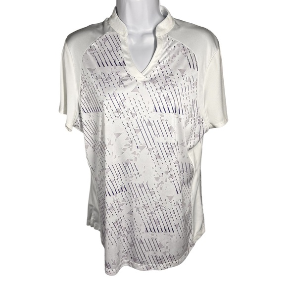 Grand Slam Performance Women’s Sz XL Short Sleeve Golf Top Geometric Print - Picture 1 of 7